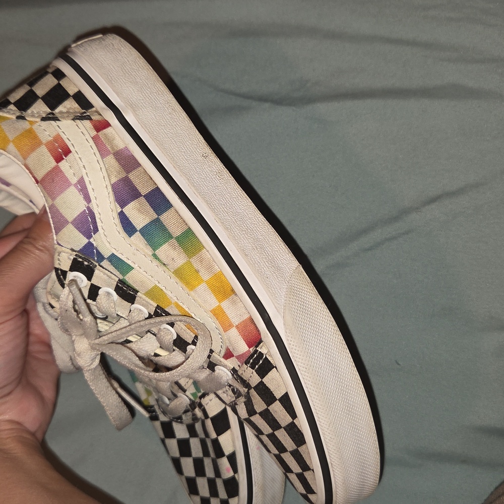 Vans Kids Colorful Checkered Sneakers - Picture 3 of 5